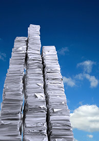 Stacks of paper
